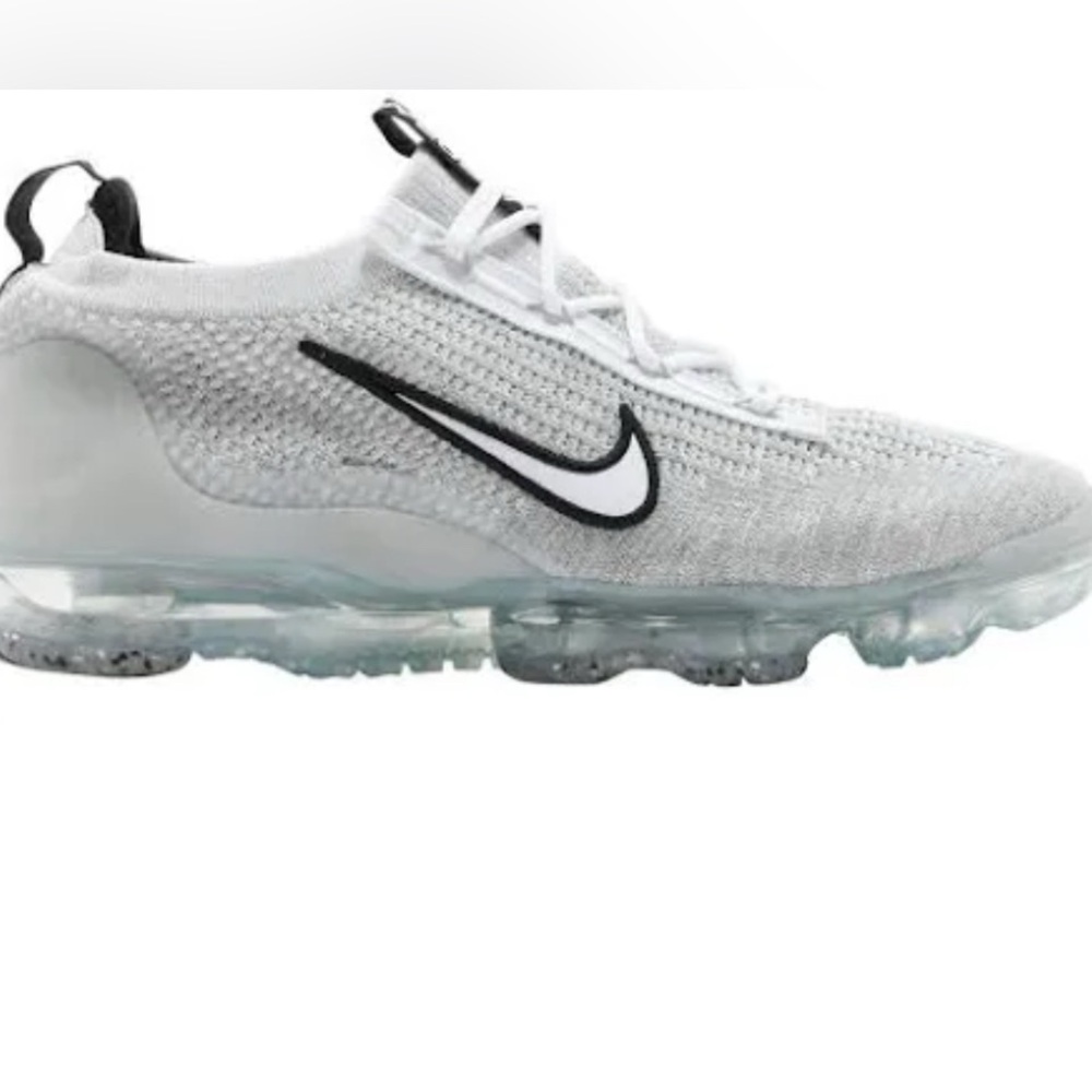 Nike White and Black VaporMax Flyknit Shoes